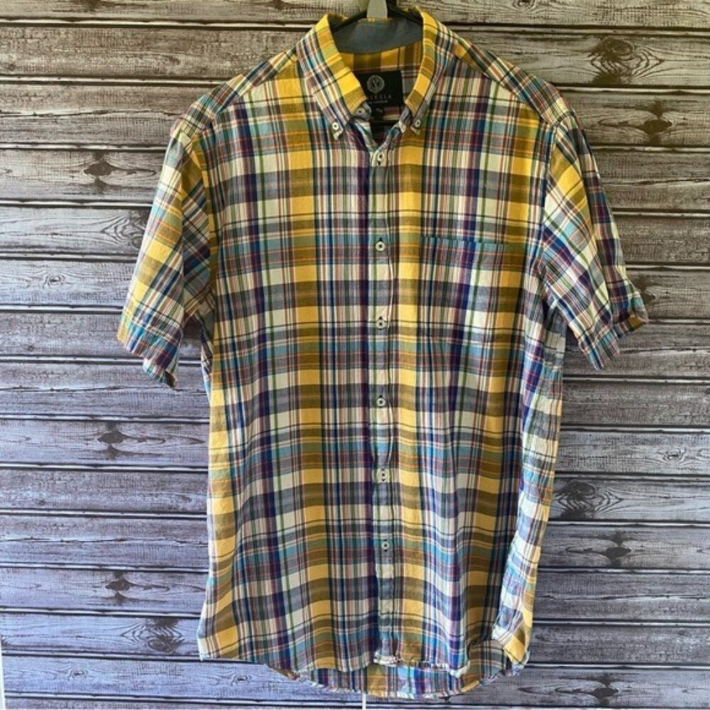 Viyella Men's Short-Sleeved‎ Button-Down Shirt Size M